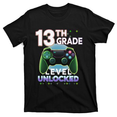 13th Grade Level Unlocked Video Gamer Teenager Birthday T-Shirt