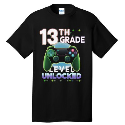 13th Grade Level Unlocked Video Gamer Teenager Birthday Tall T-Shirt