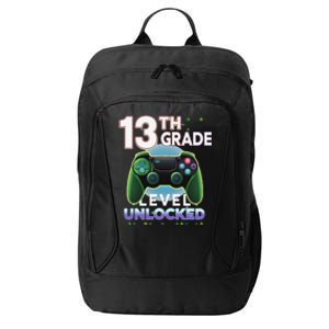 13th Grade Level Unlocked Video Gamer Teenager Birthday City Backpack