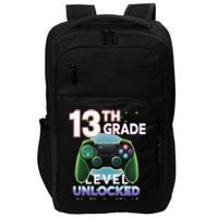 13th Grade Level Unlocked Video Gamer Teenager Birthday Impact Tech Backpack