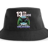 13th Grade Level Unlocked Video Gamer Teenager Birthday Sustainable Bucket Hat