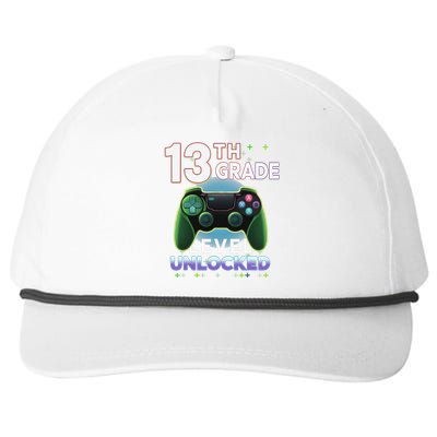 13th Grade Level Unlocked Video Gamer Teenager Birthday Snapback Five-Panel Rope Hat