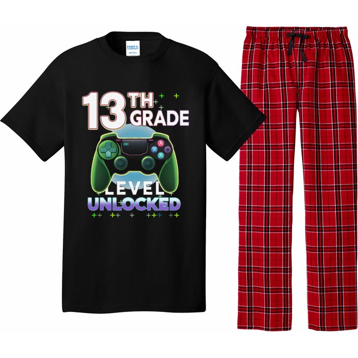 13th Grade Level Unlocked Video Gamer Teenager Birthday Pajama Set