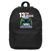 13th Grade Level Unlocked Video Gamer Teenager Birthday 16 in Basic Backpack