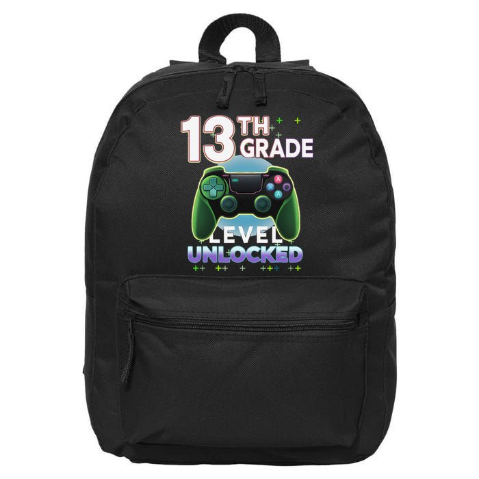 13th Grade Level Unlocked Video Gamer Teenager Birthday 16 in Basic Backpack