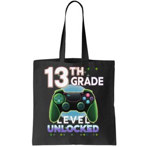 13th Grade Level Unlocked Video Gamer Teenager Birthday Tote Bag