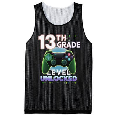 13th Grade Level Unlocked Video Gamer Teenager Birthday Mesh Reversible Basketball Jersey Tank