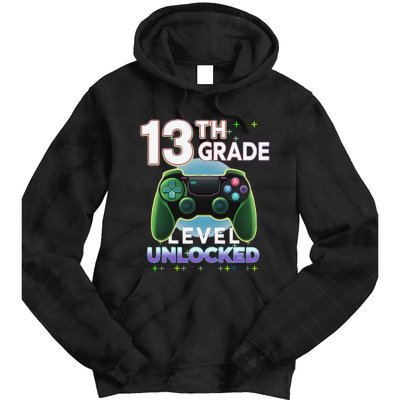 13th Grade Level Unlocked Video Gamer Teenager Birthday Tie Dye Hoodie