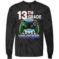 13th Grade Level Unlocked Video Gamer Teenager Birthday Tie-Dye Long Sleeve Shirt