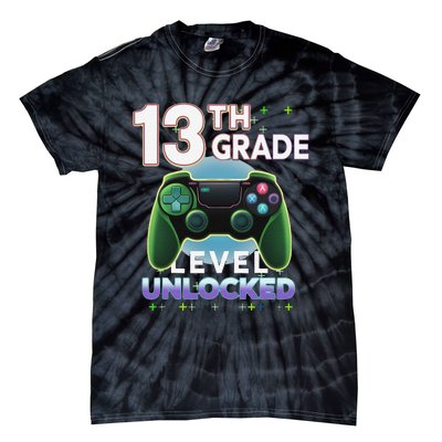 13th Grade Level Unlocked Video Gamer Teenager Birthday Tie-Dye T-Shirt