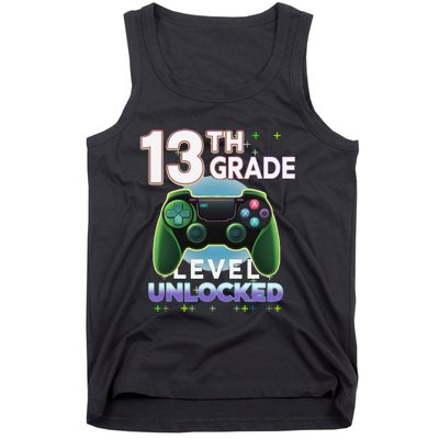 13th Grade Level Unlocked Video Gamer Teenager Birthday Tank Top