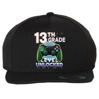 13th Grade Level Unlocked Video Gamer Teenager Birthday Wool Snapback Cap