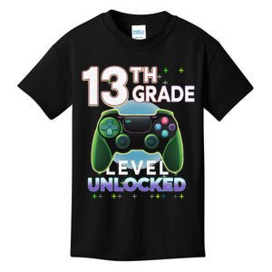 13th Grade Level Unlocked Video Gamer Teenager Birthday Kids T-Shirt