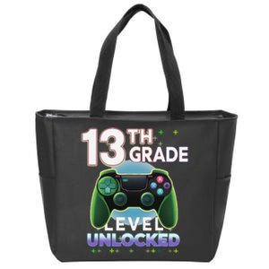 13th Grade Level Unlocked Video Gamer Teenager Birthday Zip Tote Bag