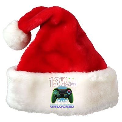 13th Grade Level Unlocked Video Gamer Teenager Birthday Premium Christmas Santa Hat