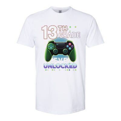 13th Grade Level Unlocked Video Gamer Teenager Birthday Softstyle CVC T-Shirt