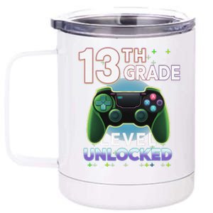 13th Grade Level Unlocked Video Gamer Teenager Birthday 12 oz Stainless Steel Tumbler Cup