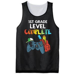 1st Grade Level Complete Gaming Last Day Of School Gamer Mesh Reversible Basketball Jersey Tank