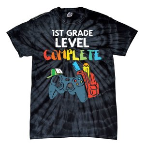 1st Grade Level Complete Gaming Last Day Of School Gamer Tie-Dye T-Shirt