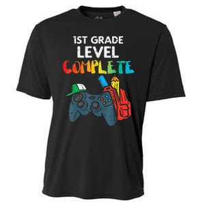 1St Grade Level Complete Gaming  Last Day Of School Gamer Cooling Performance Crew T-Shirt