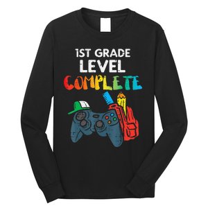 1St Grade Level Complete Gaming  Last Day Of School Gamer Long Sleeve Shirt