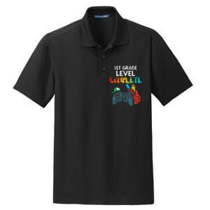 1St Grade Level Complete Gaming  Last Day Of School Gamer Dry Zone Grid Polo