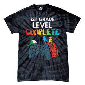 1St Grade Level Complete Gaming  Last Day Of School Gamer Tie-Dye T-Shirt