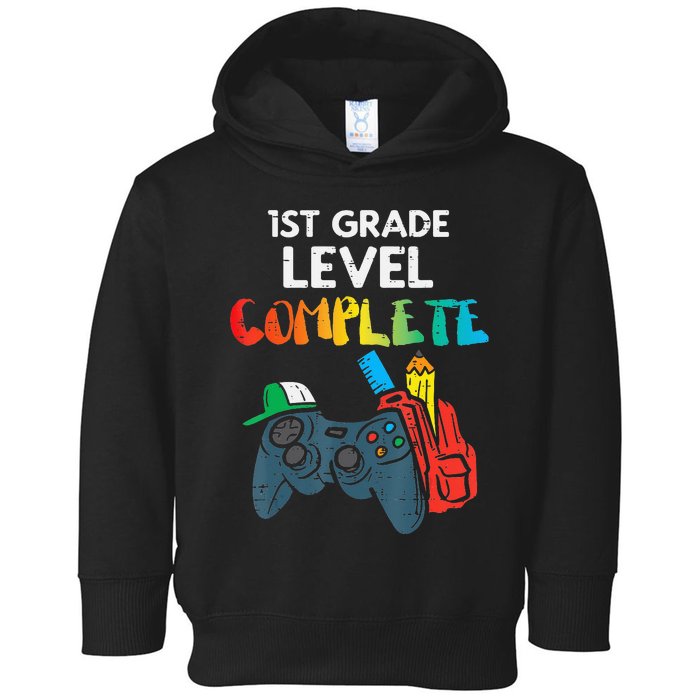 1St Grade Level Complete Gaming  Last Day Of School Gamer Toddler Hoodie