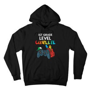 1St Grade Level Complete Gaming  Last Day Of School Gamer Tall Hoodie