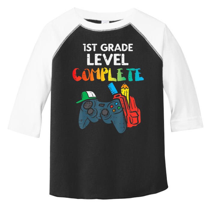 1St Grade Level Complete Gaming  Last Day Of School Gamer Toddler Fine Jersey T-Shirt