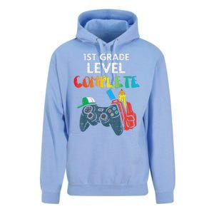 1St Grade Level Complete Gaming  Last Day Of School Gamer Unisex Surf Hoodie