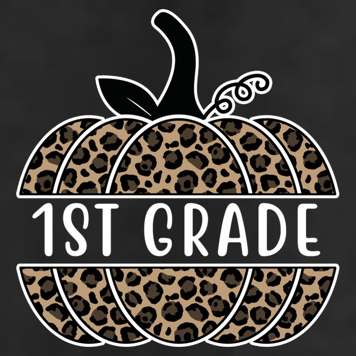 1st Grade Leopard Pumpkin 7 Panel Mesh Trucker Snapback Hat