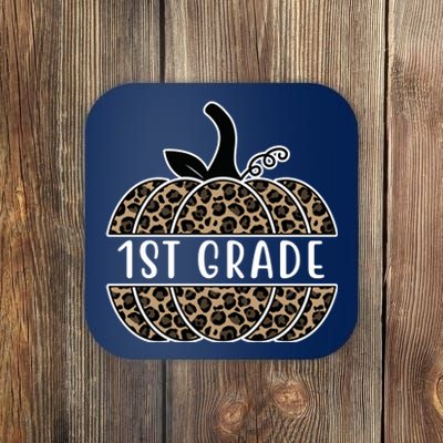 1st Grade Leopard Pumpkin Coaster