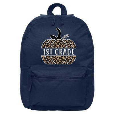 1st Grade Leopard Pumpkin 16 in Basic Backpack