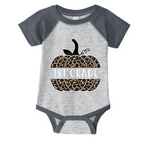 1st Grade Leopard Pumpkin Infant Baby Jersey Bodysuit