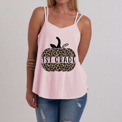 1st Grade Leopard Pumpkin Women's Strappy Tank