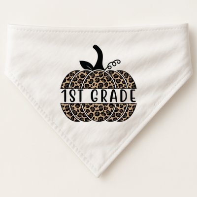 1st Grade Leopard Pumpkin USA-Made Doggie Bandana