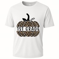 1st Grade Leopard Pumpkin Cooling Performance Crew T-Shirt