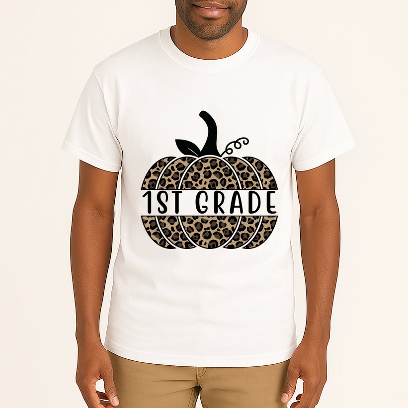 1st Grade Leopard Pumpkin Tall T-Shirt