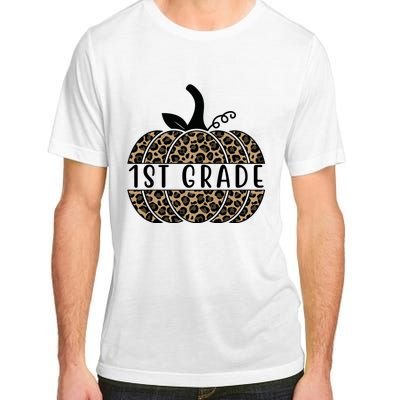 1st Grade Leopard Pumpkin Adult ChromaSoft Performance T-Shirt