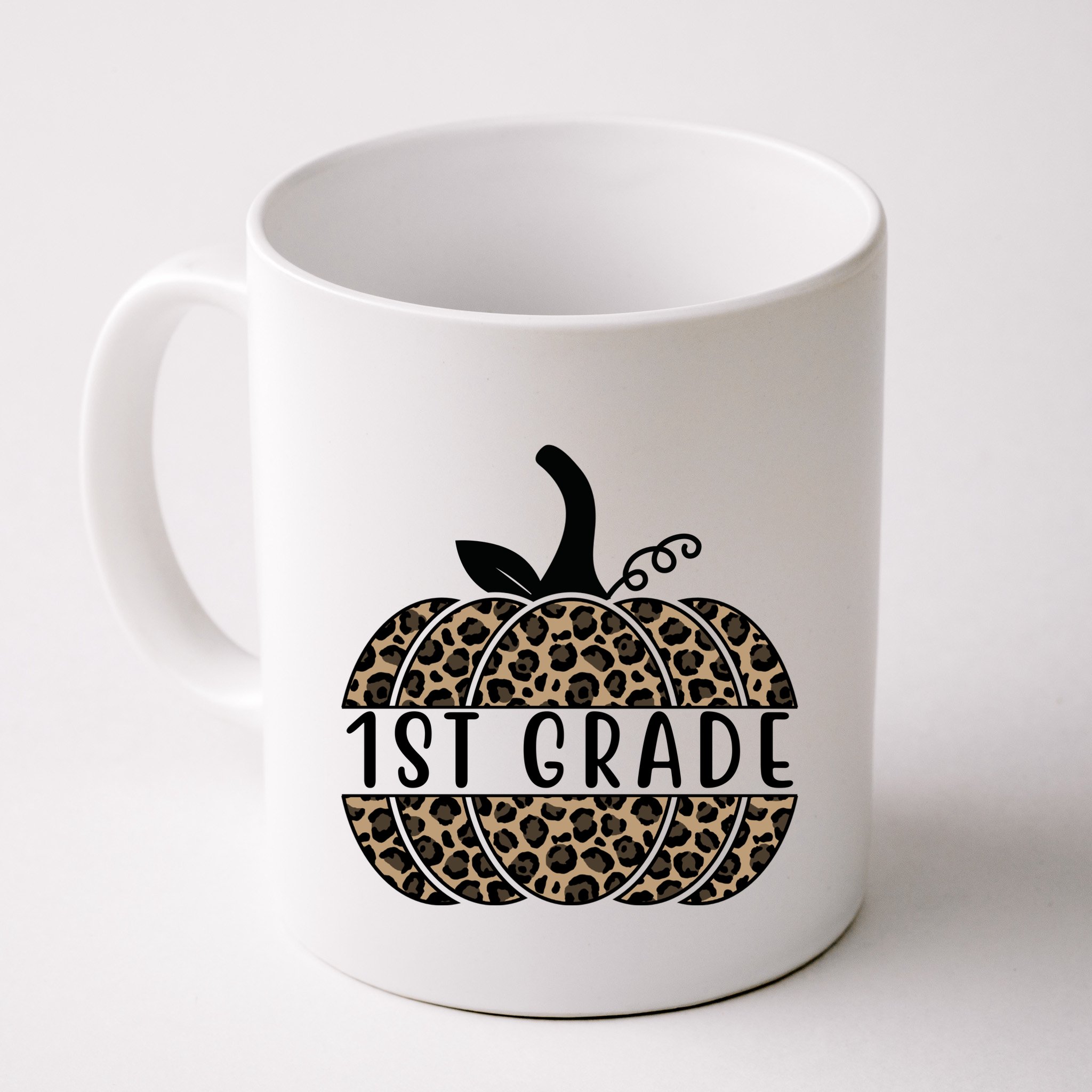 1st Grade Leopard Pumpkin Mug