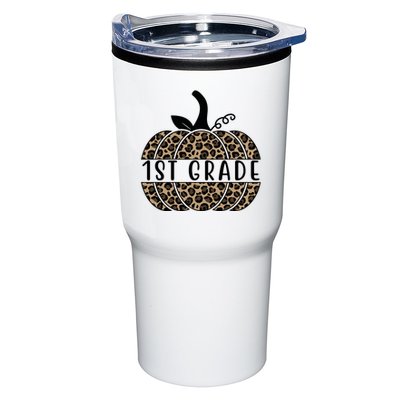 1st Grade Leopard Pumpkin Tumbler