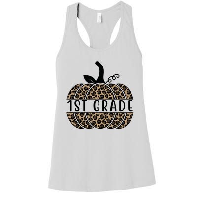 1st Grade Leopard Pumpkin Women's Racerback Tank