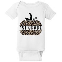 1st Grade Leopard Pumpkin Baby Bodysuit