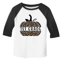 1st Grade Leopard Pumpkin Toddler Fine Jersey T-Shirt