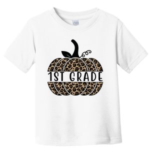 1st Grade Leopard Pumpkin Toddler T-Shirt