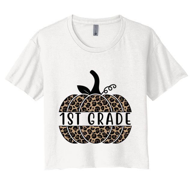 1st Grade Leopard Pumpkin Crop Top