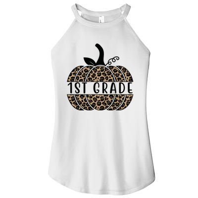 1st Grade Leopard Pumpkin Women's Perfect Tri Rocker Tank