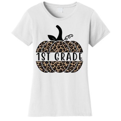 1st Grade Leopard Pumpkin Women's T-Shirt