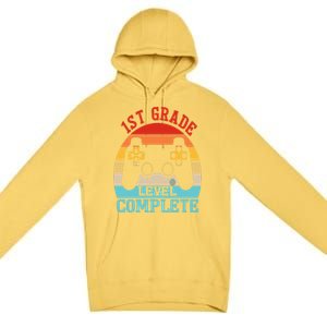 1st Grade Level Complete Last Day Of School Graduation Premium Pullover Hoodie